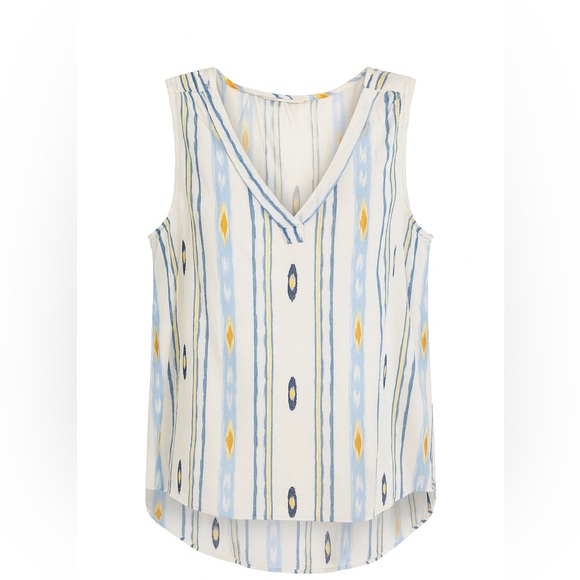 Sonoma Tops - Sonoma Blue and Yellow‎ Striped Tank Top